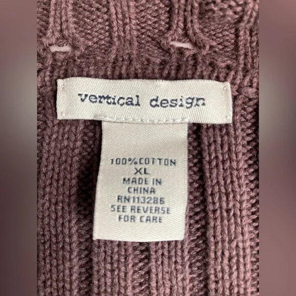 Vertical Design brown double zip knit jacket sweater rib knit construction ☆♡☆♥︎ - Picture 8 of 9